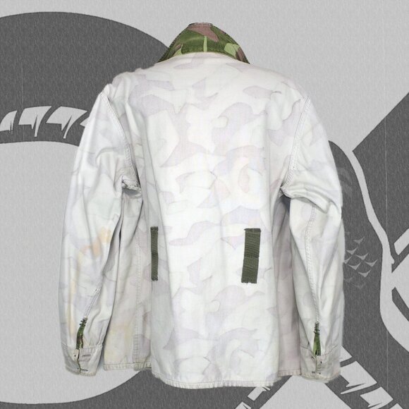 Vintage Military Jacket 1960s Reversible Camo Button Up Men's XL - Picture 6 of 8